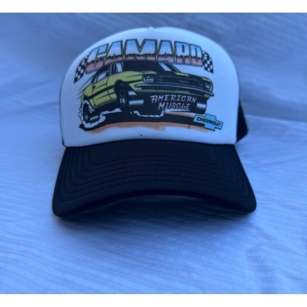 Vintage Style Retro Throwback Y2K Camaro Foam Truckers Hat Official GM Americana